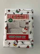 Sanrio Hello Kitty QUEEN CHRISTMAS 100 Cotton SHEET SET New