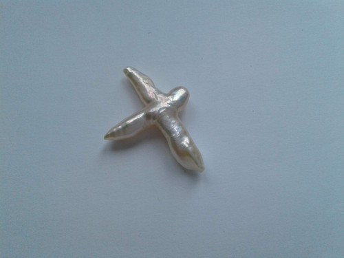 1 Freshwater Baroque Pearl Bead, Flying Bird shape, White 34 mm. Jewellery/Craft - Picture 6 of 14