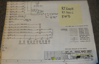 Grove RT500C Rough Terrain Crane Electrical Wiring Diagrams Schematic ...