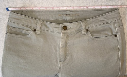 Michael Kors Beige Denim Skinny Jeans Size 4 Stretch Mid Rise 31 X 28 - Picture 9 of 21