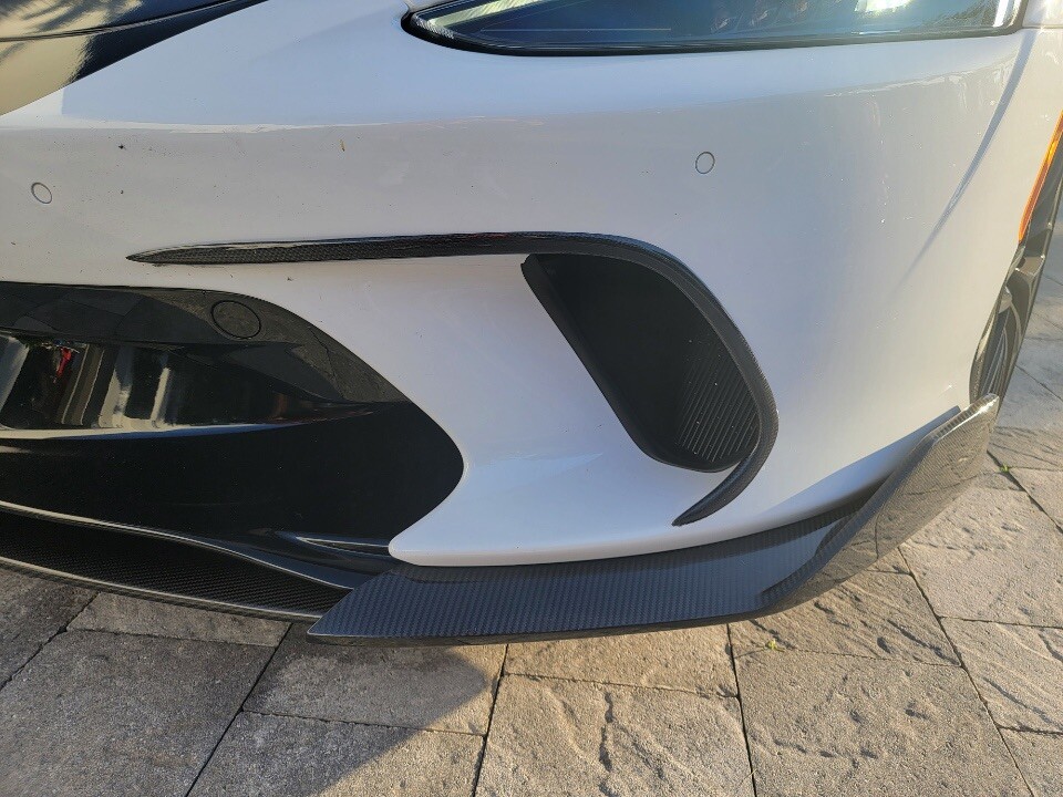 Mclaren GT carbon fiber front bumper inlets / eyebrows trim 