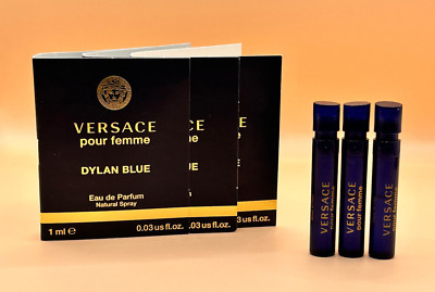Versace Dylan Blue Women's  Eau de Parfum Spray Tarvel 0.03 Fl.oz X 3 Vial Cards