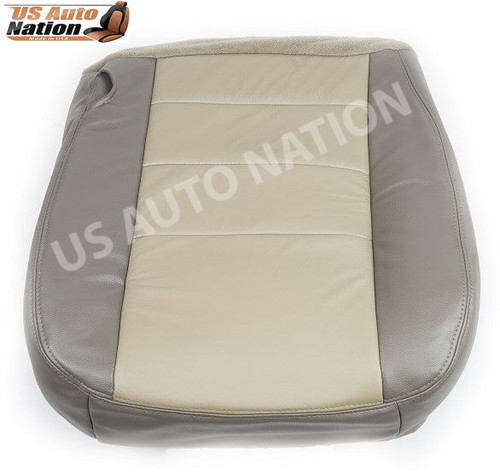 2002 - 2004 Ford Excursion Eddie Bauer Driver Bottom Vinyl Seat Cover 2 Tone Tan - Picture 2 of 5