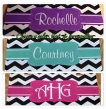 Monogram License Plate Chevron Personalized Car Tag New