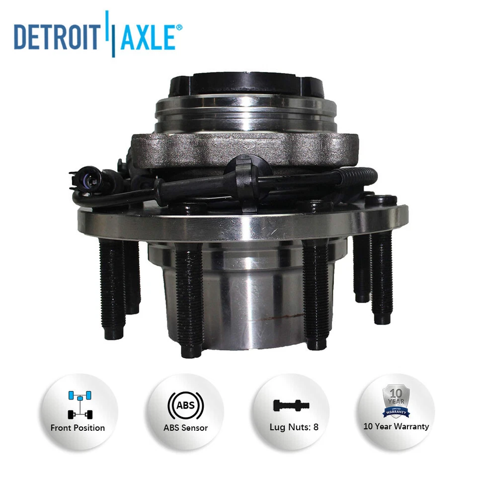 Bujes de cojinete de rueda delantera 4x4 Tierod rótula 2003 2004 Ford F-250 F-350 SD SRW Foto 4 de 4