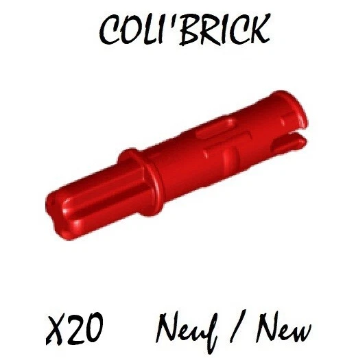 Lego 11214 - 20x Axe connecteur / Technic Axle 1L with Pin 2L - Rouge Red - NEW - Photo 1/1