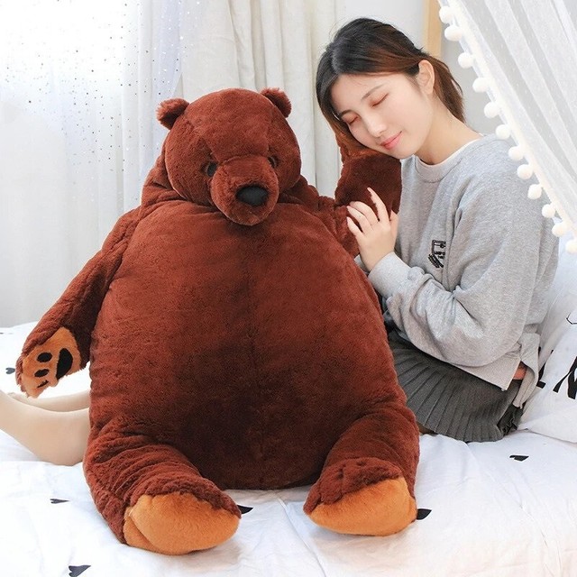 100cm Giant simulation DJUNGELSKOG Bear Toy Brown Teddy Bear Stuffed Animal Pets | eBay
