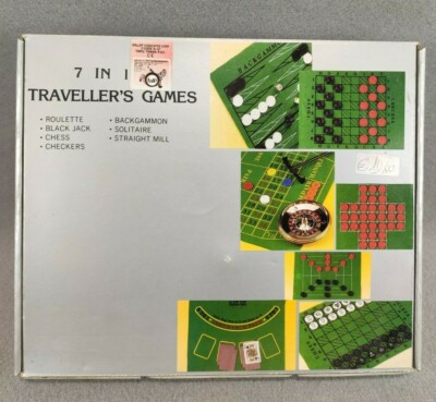 7 IN 1 TRAVELERS GAME ROULETTE BLACKJACK CHESS CHECKERS SOLITAIRE BACKGAMON.. 