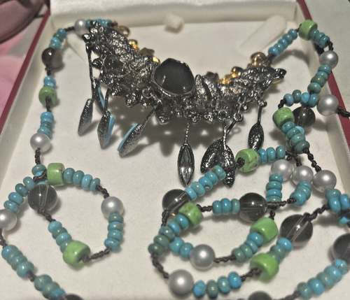 DESIGNER ALEXIS BITTAR PARROT NECKLACE 43CM LENGTH - Picture 5 of 8