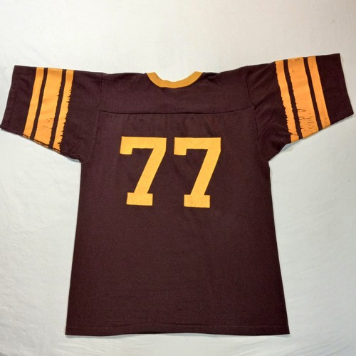 1977 Central Michigan University CMU Nylon Cotton Football Jersey 70s Distressed - Picture 8 of 12