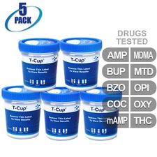 Mintegrity [5pk] 10-Panel T-Cup Urine Drug Test #MI-TDOA-8104
