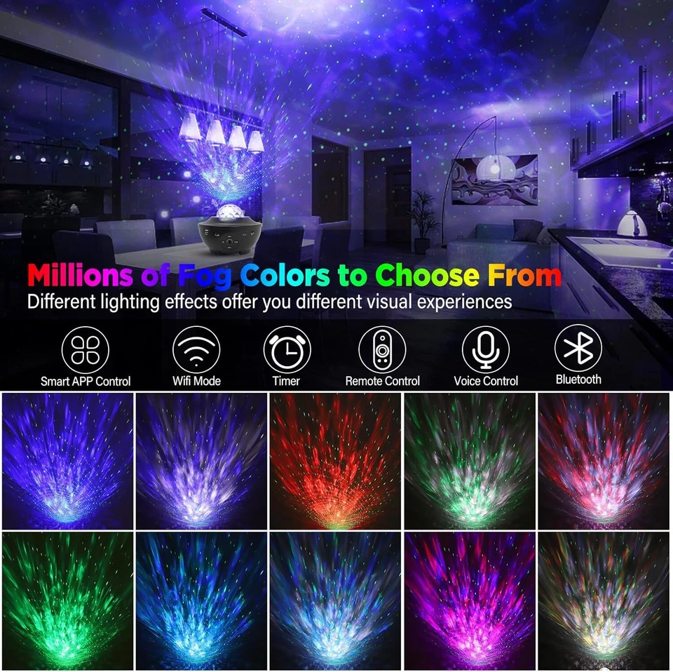 LED Sternenhimmel Projektor, WLAN Sternenhimmel Projektor für Kinder, Galaxy - Bild 2 von 4