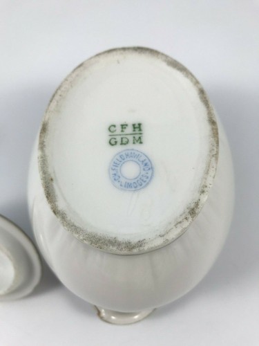 Antique CH FIELD HAVILAND LIMOGES GDM SUGAR BOWL & LID - circa 1882-1890 FRANCE - Picture 7 of 9