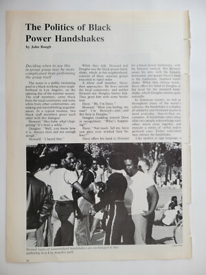 #ad quot;Politics of Black Power Handshakesquot; In Group Signal NH 1978 8x10quot; 4pp $12.96