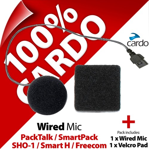 Cardo Wired (Corded) Microphone Replacement Mic PackTalk SmartPack SHO-1 Freecom - Picture 2 of 8