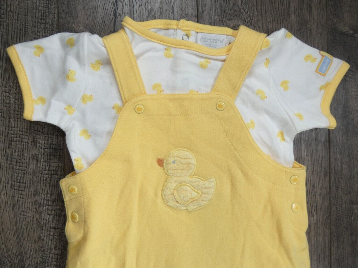 カーターズ　オーバーオール Baby 2-Piece Striped Thermal Sweater & Canvas Coverall Set