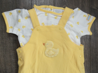 Baby Boy Clothes Vintage Carter's 6-9 Month 2pc yellow Duck