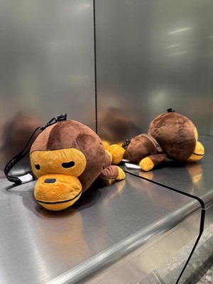 Unisex Baby Milo Bape Monkey Soft Plush Shoulder Bag Sling Bag