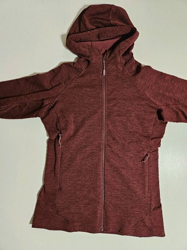 Giacca pile Rab Nexus felpa con cappuccio passeggio escursionismo outdoor rossa donna UK 10