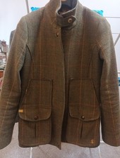 Joules Ladies Tweed Sports Jacket Size 10 Nice Worn Condition Mr Toad Green