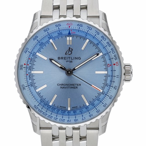 Breitling Navitimer A17329 with 41mm Steel case and Blue dial. Unworn.