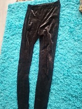 Black Plush Velvet Leggings Size S ,M