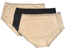NEW 66 NATORI 755058 BLISS FULL BRIEFS UNDERWEAR 3 PACK SZ XXL