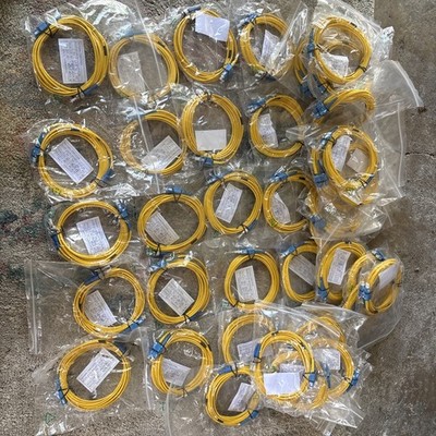 Lot of 47 Single-Mode Duplex Fiber Optic Patch Cable 3Meter 