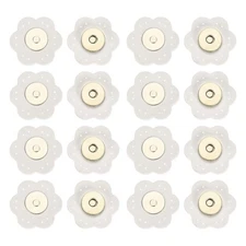 8Set Leather Snaps Buttons, Magnetic Snap Closures for Handbag/Purses [White]