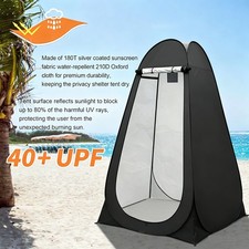 OUTDOOR POP UP PRIVACY TENT CAMPING HIKING SHOWER TOILET CHANGING ROOM BLACK UK