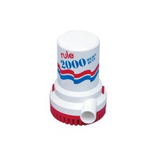 Rule 2000 GPH Bilge Pump 12V Non-Automatic 1-1/8" Outlet