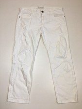 CURRENT ELLIOTT Womens sz 26 Sugar Destroy Distressed THE BOYFRIEND Crop Jeans