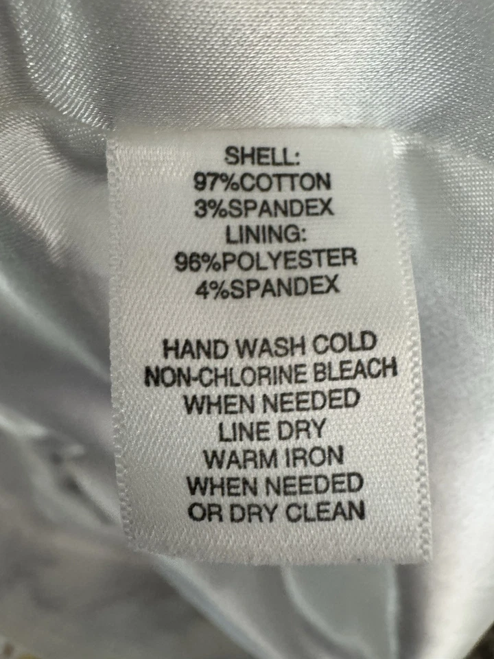 Vestido Floral Casa Blanca Mercado Negro Sin Mangas con Bolsillos WHBM Talla 12 Foto 4 de 4