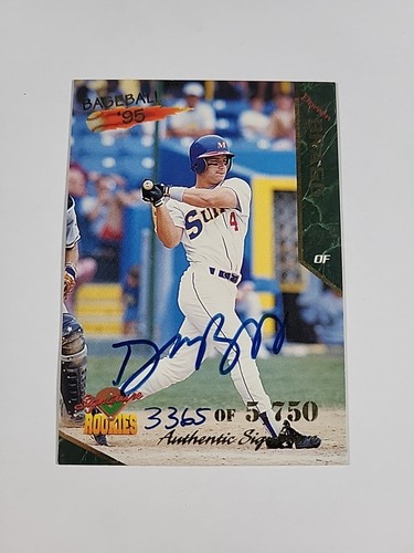 1995 Signature Rookies DARREN BRAGG #9 Autograph /5750 On Card