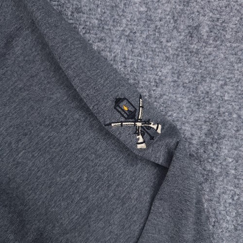 FootJoy Pullover Mens Small Gray Quarter 1/4 Zip Golf Mock Neck Stretch Gun Logo - Picture 4 of 9