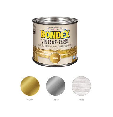 Vintage-Farbe zur Gestaltung von Möbelstücken Shabby-Chic 375ml Bondex Farbwahl 