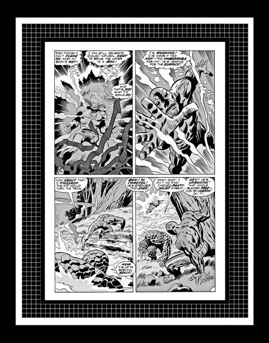 John Buscema Fantastic Four #125 Rare Production Art Pg 16 Monotone