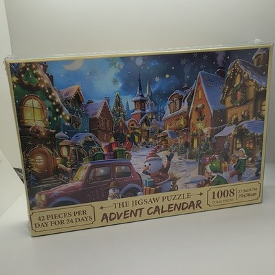Pigipigi Jigsaw Puzzle Advent Calendar 1008 Pieces Snowman Elf Christmas