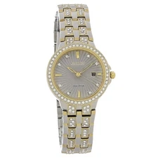 Citizen Eco-Drive Women's Silhouette Crystal 2-Tone Stainless Watch EW2344-57A