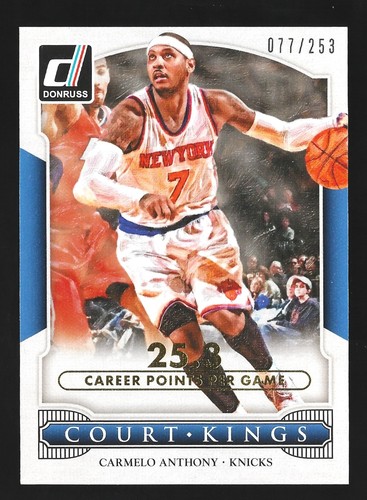 Carmelo Anthony #15 2014 Panini Donruss Court Kings card