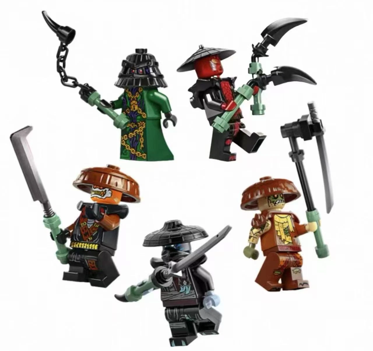 lego-ninjago-forbidden-five-minifigure-lot-rox-kur-zarkt-nokt