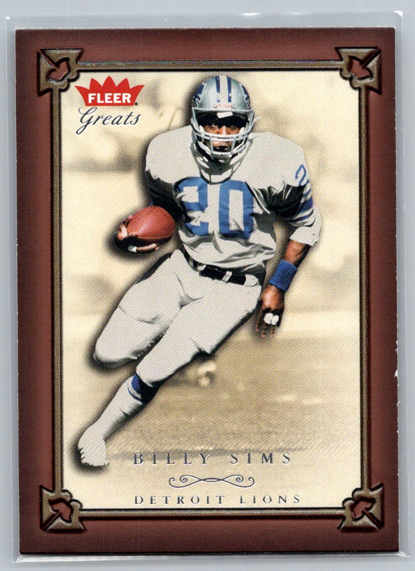 Billy Sims 2004 Fleer Greats of the Game Detroit Lions #42