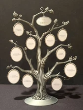 New Things Remembered Vintage Family Tree Stand 10 Photo Frames 2 Sided With Box