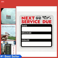 Oil Change Reminder Stickers 120 Pack Static Cling 2x2 Inch Windshield Decal No