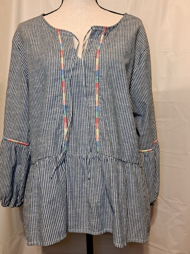 Ladies XL Mododoc LA Brand Peasant Shirt - Picture 1 of 6