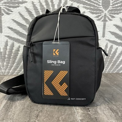 K&F Concept Urban Wander Q8 Sling Bag Black Camera Crossbody Backpack 5L