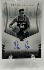 Devin Vassell 2020-21 Panini Private Signings Icon Rookie RC On-Card Auto! Spurs. rookie card picture
