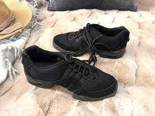 BLOCH Size 11 Women's Boost Split Sole Dance Jazz Sneaker Black Mesh Euc 