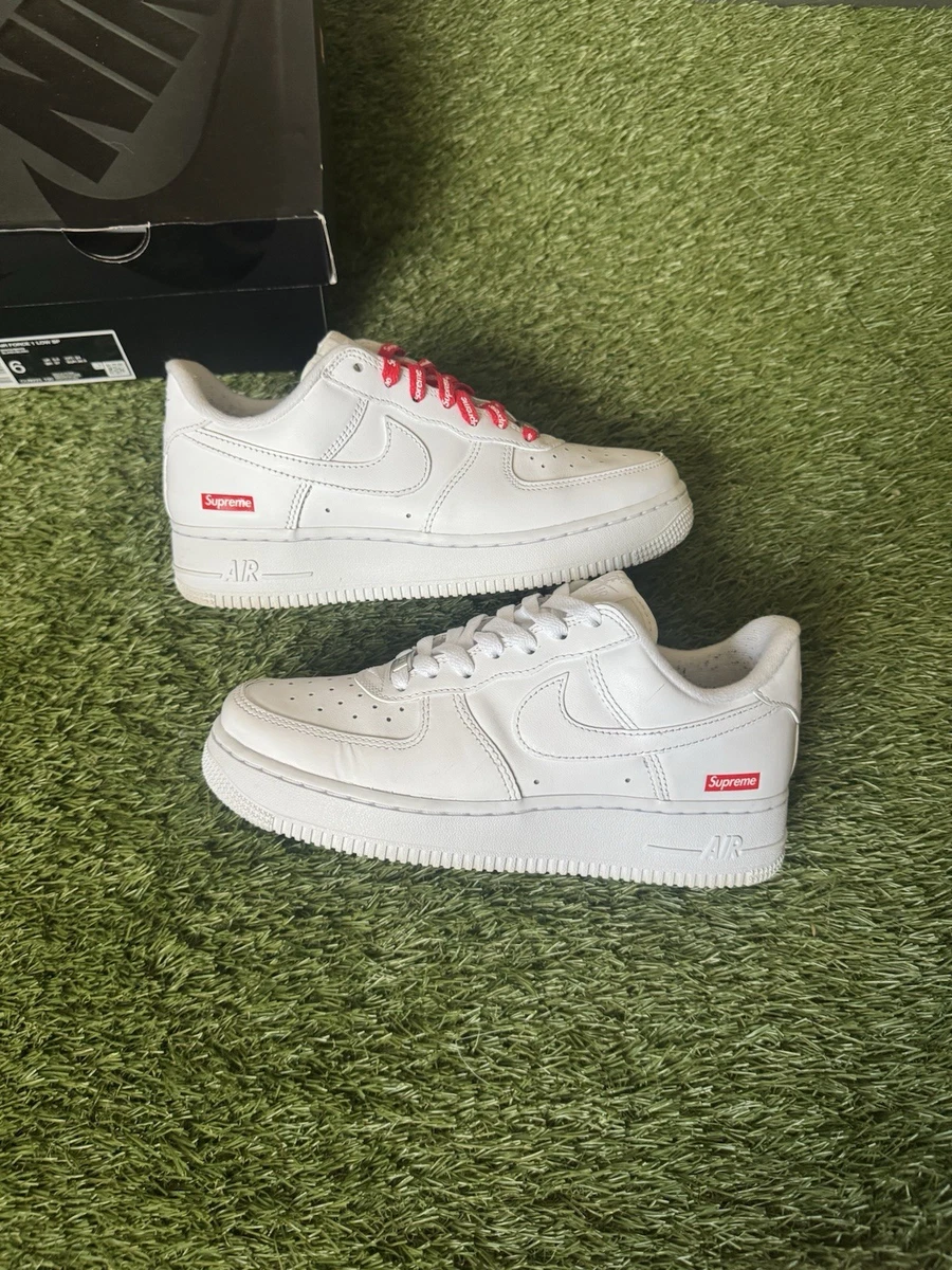 Nike Air Force 1 x Supreme Low Box Logo - White for Sale