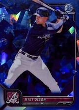 Matt Olson 2022 Bowman Chrome Sapphire #60 Atlanta Braves